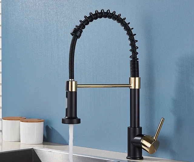 Torneira Pulverizador Retrátil – Golden Kitchen Faucet