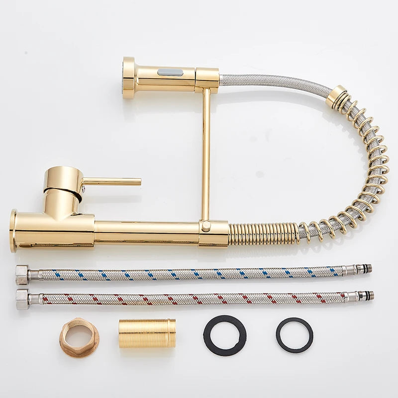 Torneira Pulverizador Retrátil – Golden Kitchen Faucet