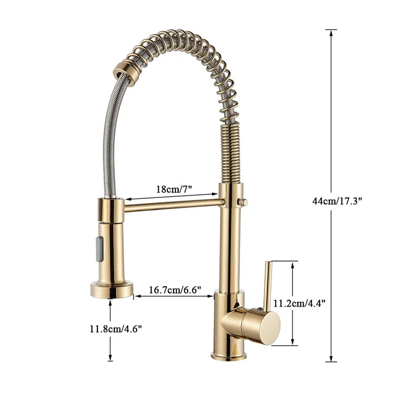 Torneira Pulverizador Retrátil – Golden Kitchen Faucet